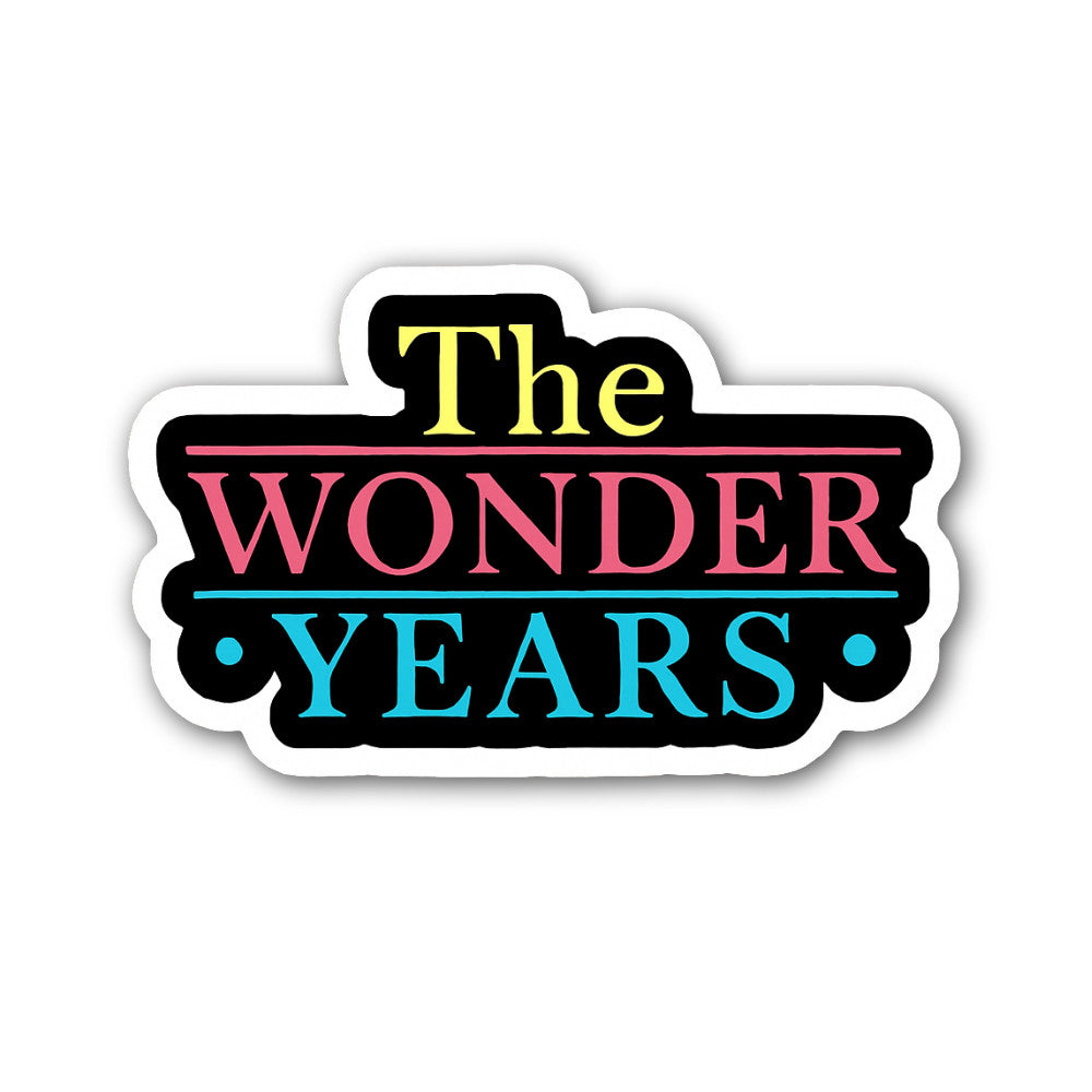 The Wonder Years Sticker, Waterproof Vinyl Decal Sticker Indoor Or Outdoor 2 (Pieces) 3" and 5"