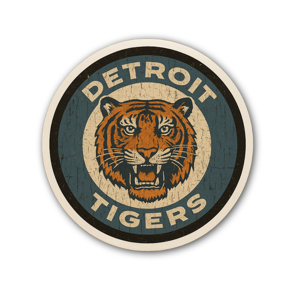 Detroit Tigers Sticker, Waterproof Vinyl Decal Sticker Indoor Or Outdoor 2 (Pieces) 3" and 5"