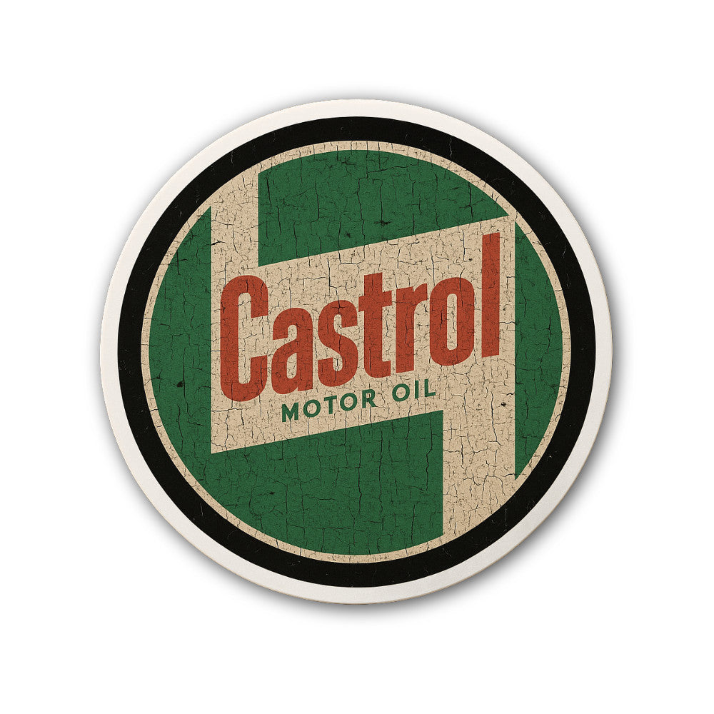 Castrol Motor Oil Sticker, Waterproof Vinyl Decal Sticker Indoor Or Outdoor 2 (Pieces) 3" and 5"