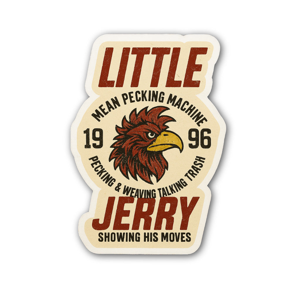 Little Jerry Sticker, Waterproof Vinyl Decal Sticker Indoor Or Outdoor 2 (Pieces) 3" and 5"
