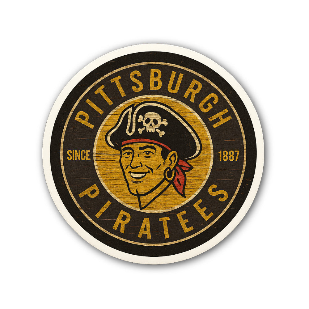 Pittsburgh Pirates Sticker, Waterproof Vinyl Decal Sticker Indoor Or Outdoor 2 (Pieces) 3" and 5"