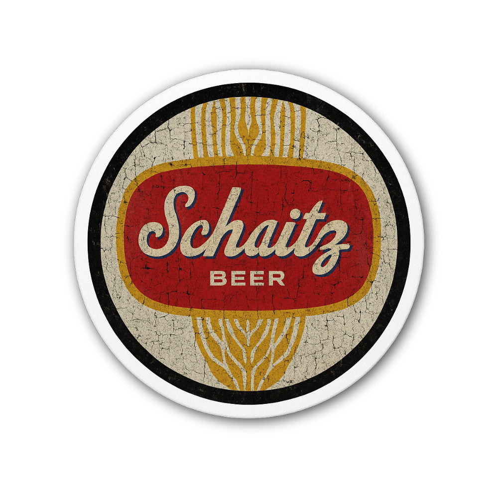 Schaefer Beer logo Sticker, Waterproof Vinyl Decal Sticker Indoor Or Outdoor 2 (Pieces) 3" and 5"