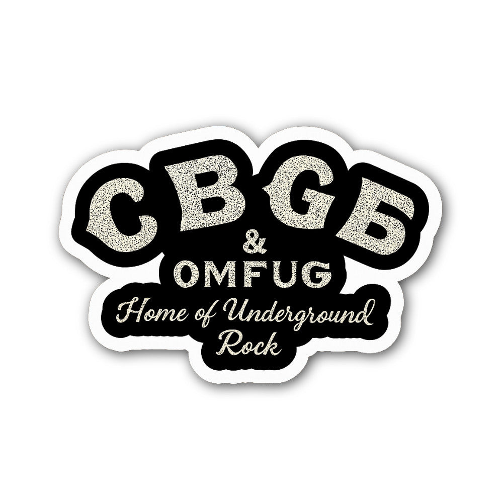 CBGB & Omfug Sticker, Waterproof Vinyl Decal Sticker Indoor Or Outdoor 2 (Pieces) 3" and 5"