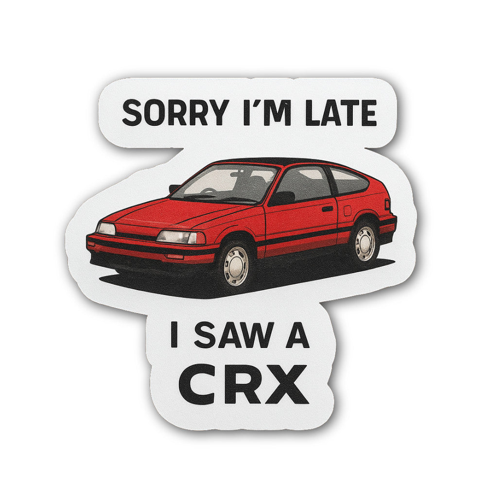 Honda CRX Sticker, Waterproof Vinyl Decal Sticker Indoor Or Outdoor 2 (Pieces) 3" and 5"