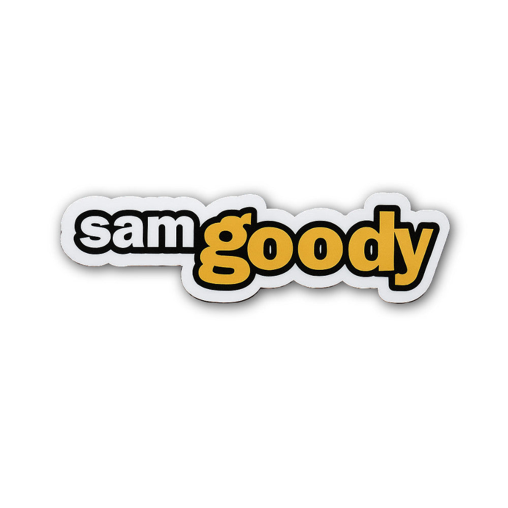 Sam Goody Sticker, Waterproof Vinyl Decal Sticker Indoor Or Outdoor 2 (Pieces) 3" and 5"