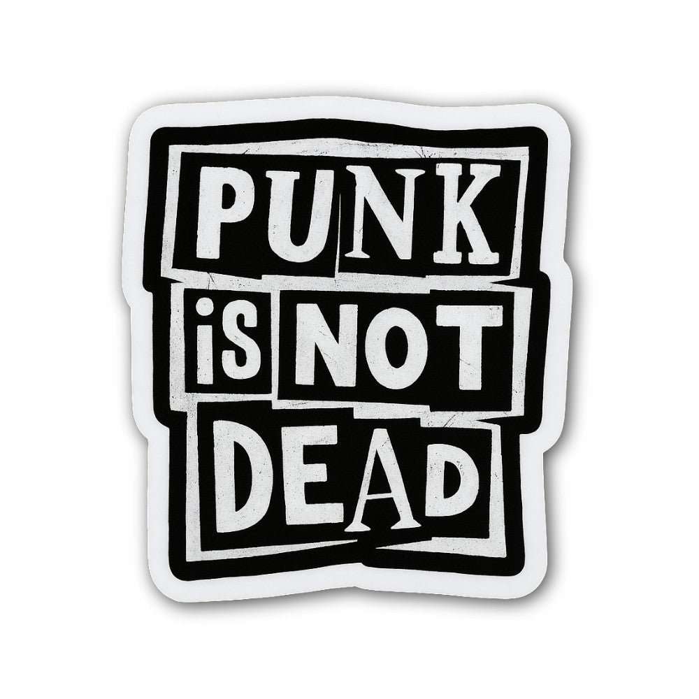 Punks Not Dead Sticker, Waterproof Vinyl Decal Sticker Indoor Or Outdoor 2 (Pieces) 3" and 5"