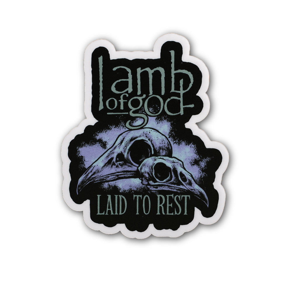 Lamb of God Laid to Rest Sticker, Waterproof Vinyl Decal Sticker Indoor Or Outdoor 2 (Pieces) 3" and 5"