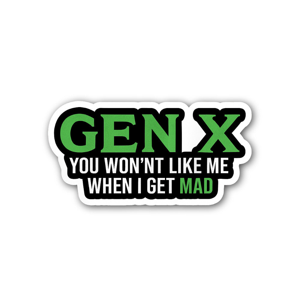 Generation X Sticker, Waterproof Vinyl Decal Sticker Indoor Or Outdoor 2 (Pieces) 3" and 5"