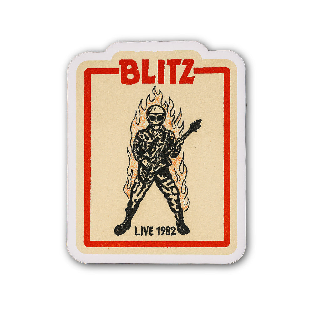 Blitz Live 1982 Sticker, Waterproof Vinyl Decal Sticker Indoor Or Outdoor 2 (Pieces) 3" and 5"