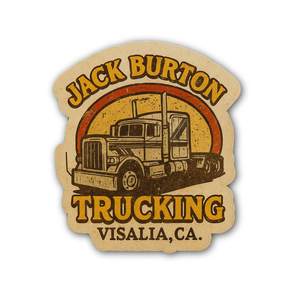 Jack Burton Trucking Sticker, Waterproof Vinyl Decal Sticker Indoor Or Outdoor 2 (Pieces) 3" and 5"