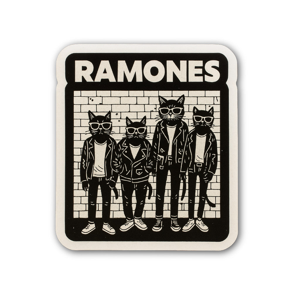 Ramones Sticker, Waterproof Vinyl Decal Sticker Indoor Or Outdoor 2 (Pieces) 3" and 5"