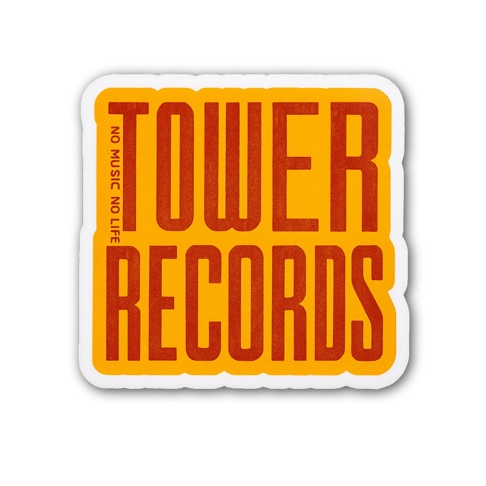 Tower Records Sticker, Waterproof Vinyl Decal Sticker Indoor Or Outdoor 2 (Pieces) 3" and 5"