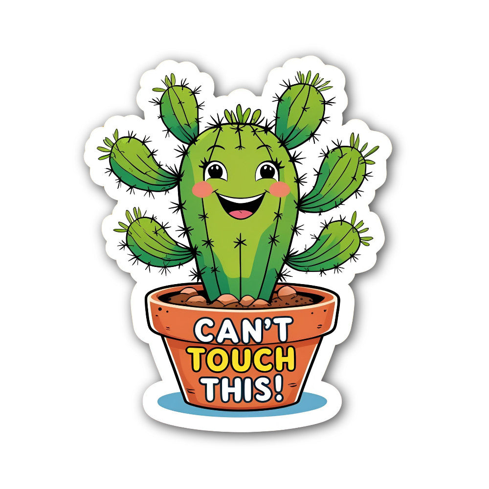 CAN'T TOUCH THIS! Sticker, Waterproof Vinyl Decal Sticker Indoor Or Outdoor 2 (Pieces) 3" and 5"