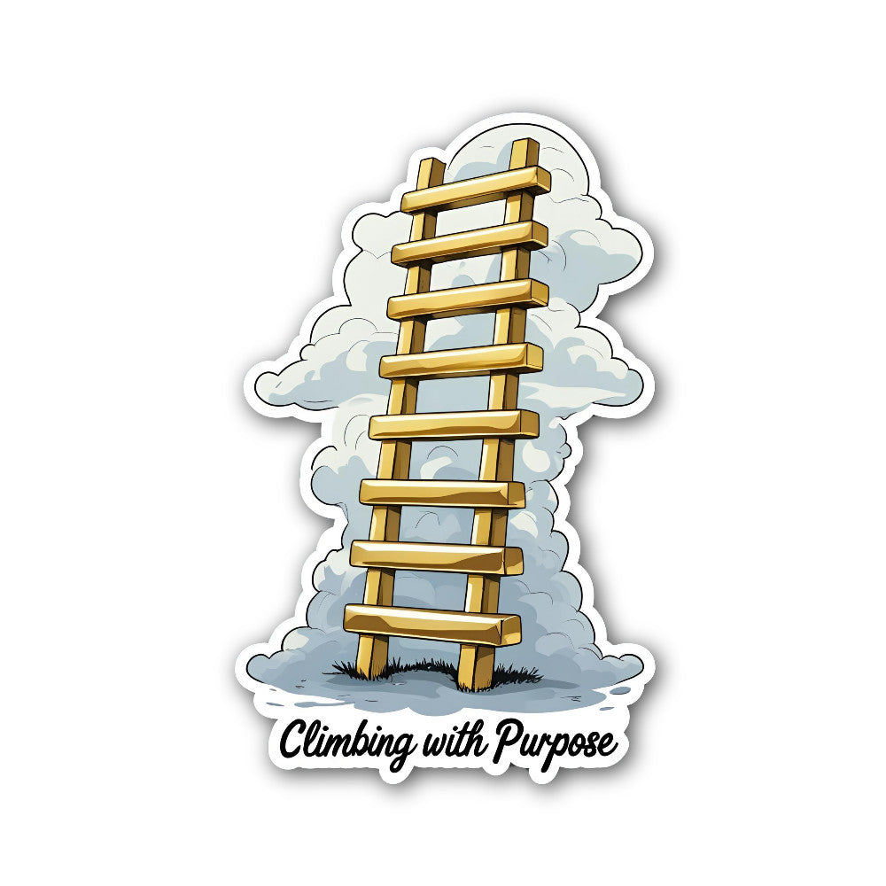 Cartoon Ladder Sticker, Waterproof Vinyl Decal Sticker Indoor Or Outdoor 2 (Pieces) 3" and 5"
