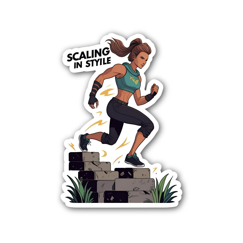 Scaling in styile Sticker, Waterproof Vinyl Decal Sticker Indoor Or Outdoor 2 (Pieces) 3" and 5"