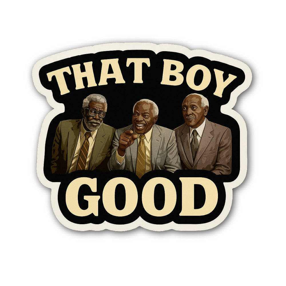 THAT BOY  GOOD Sticker, Waterproof Vinyl Decal Sticker Indoor Or Outdoor 2 (Pieces) 3" and 5"