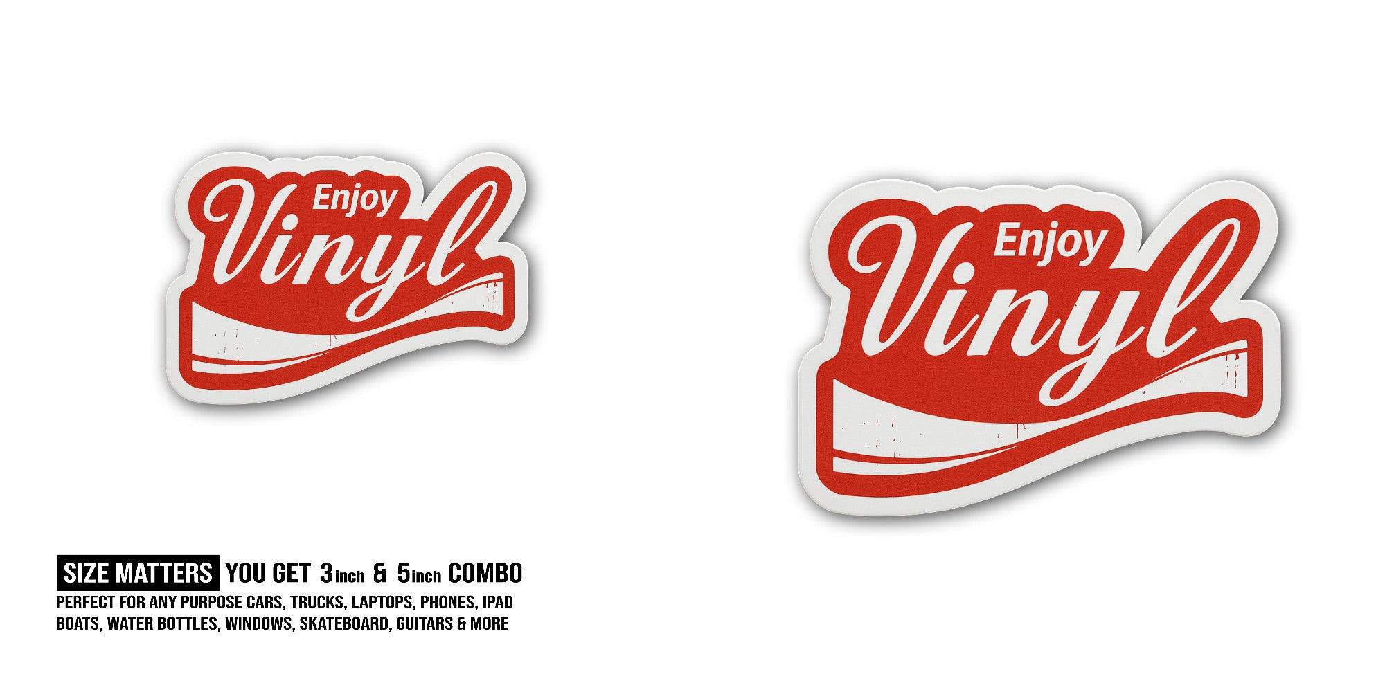 Vinyl Sticker, Waterproof Vinyl Decal Sticker Indoor Or Outdoor 2 (Pieces) 3" and 5"