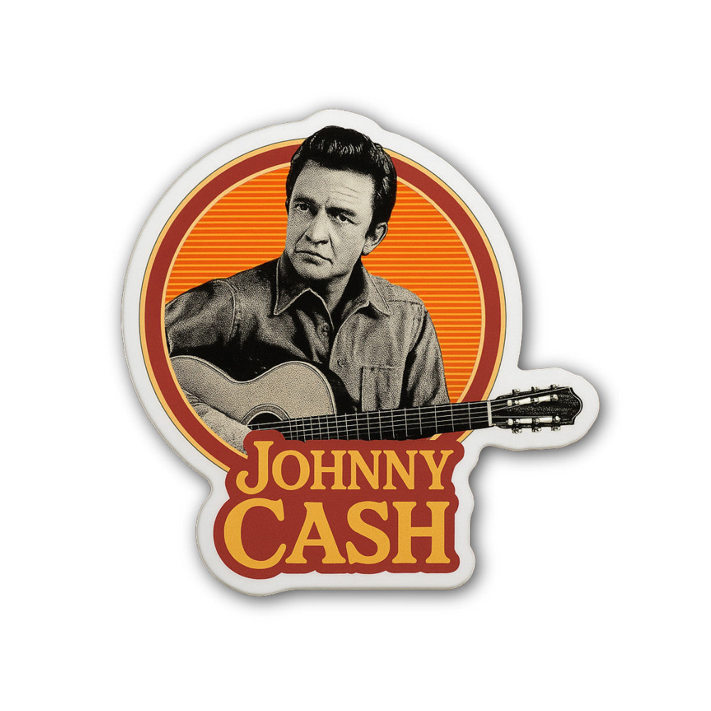 J0HNNY C@SH Sticker, Waterproof Vinyl Decal Sticker Indoor Or Outdoor 2 (Pieces) 3" and 5"