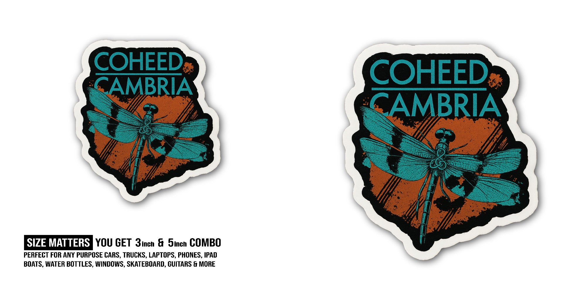 C0HEED Sticker, Waterproof Vinyl Decal Sticker Indoor Or Outdoor 2 (Pieces) 3" and 5"