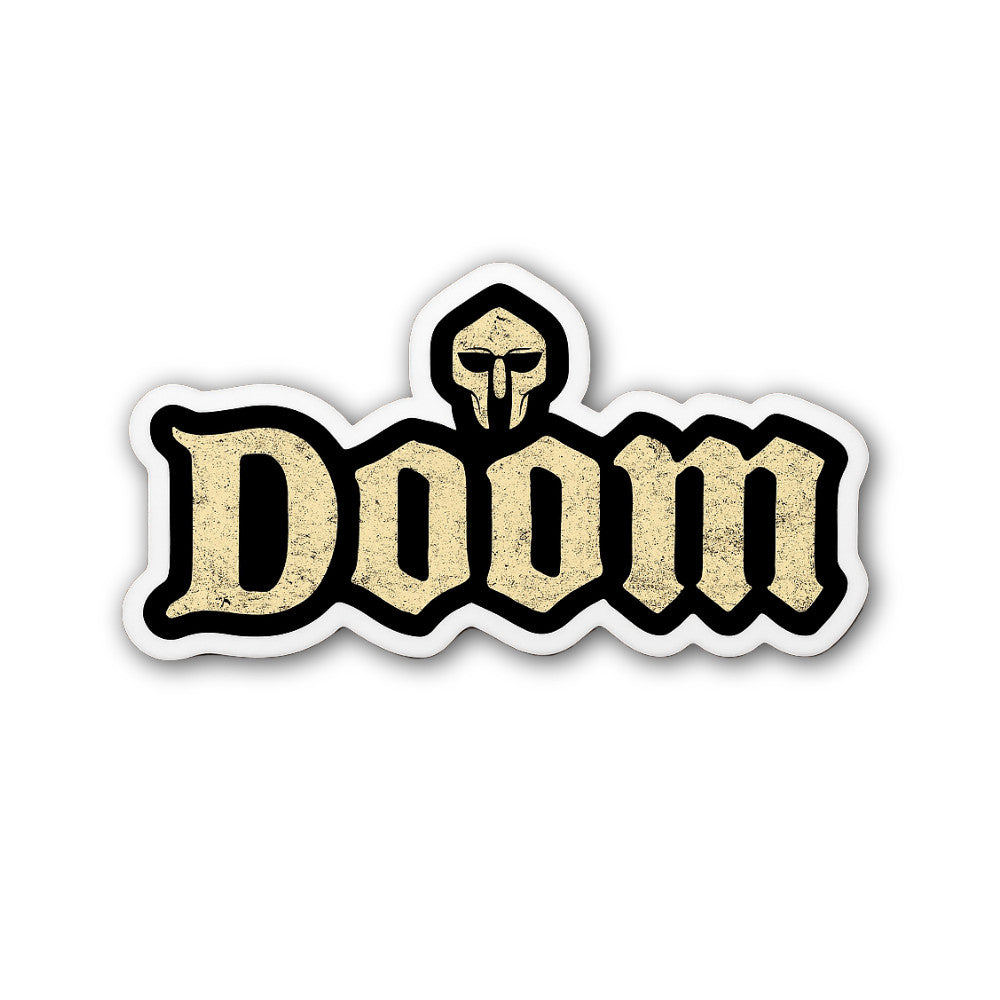 Doom Skull Sticker, Waterproof Vinyl Decal Sticker Indoor Or Outdoor 2 (Pieces) 3" and 5"