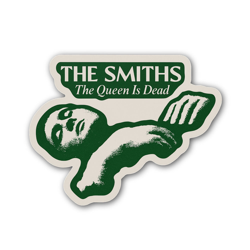 The Queen is Dead Sticker, Waterproof Vinyl Decal Sticker Indoor Or Outdoor 2 (Pieces) 3" and 5"