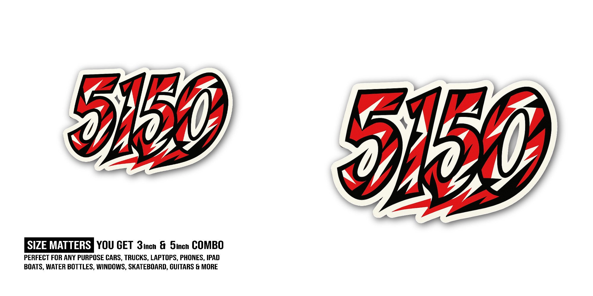 515O Sticker, Waterproof Vinyl Decal Sticker Indoor Or Outdoor 2 (Pieces) 3" and 5"