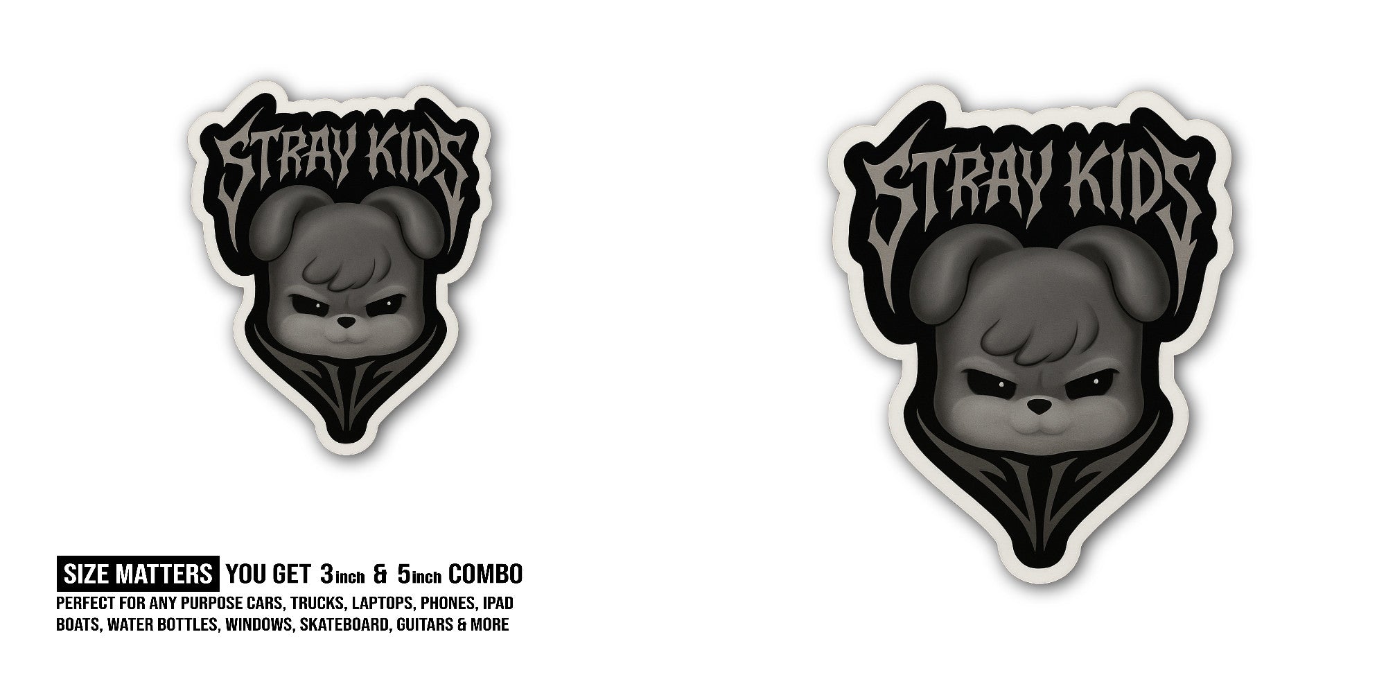 Stray Kids Skzoo Sticker, Waterproof Vinyl Decal Sticker Indoor Or Outdoor 2 (Pieces) 3" and 5"