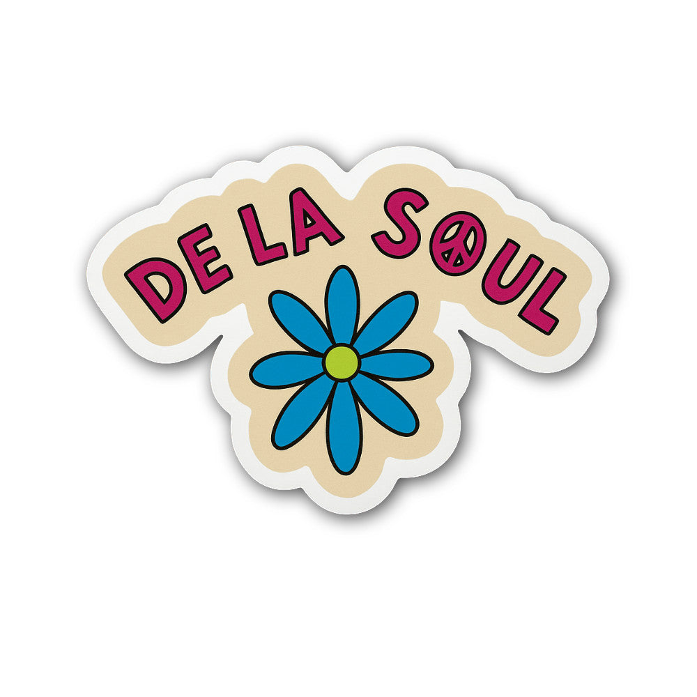 DE LA Soul & Flower Sticker, Waterproof Vinyl Decal Sticker Indoor Or Outdoor 2 (Pieces) 3" and 5"