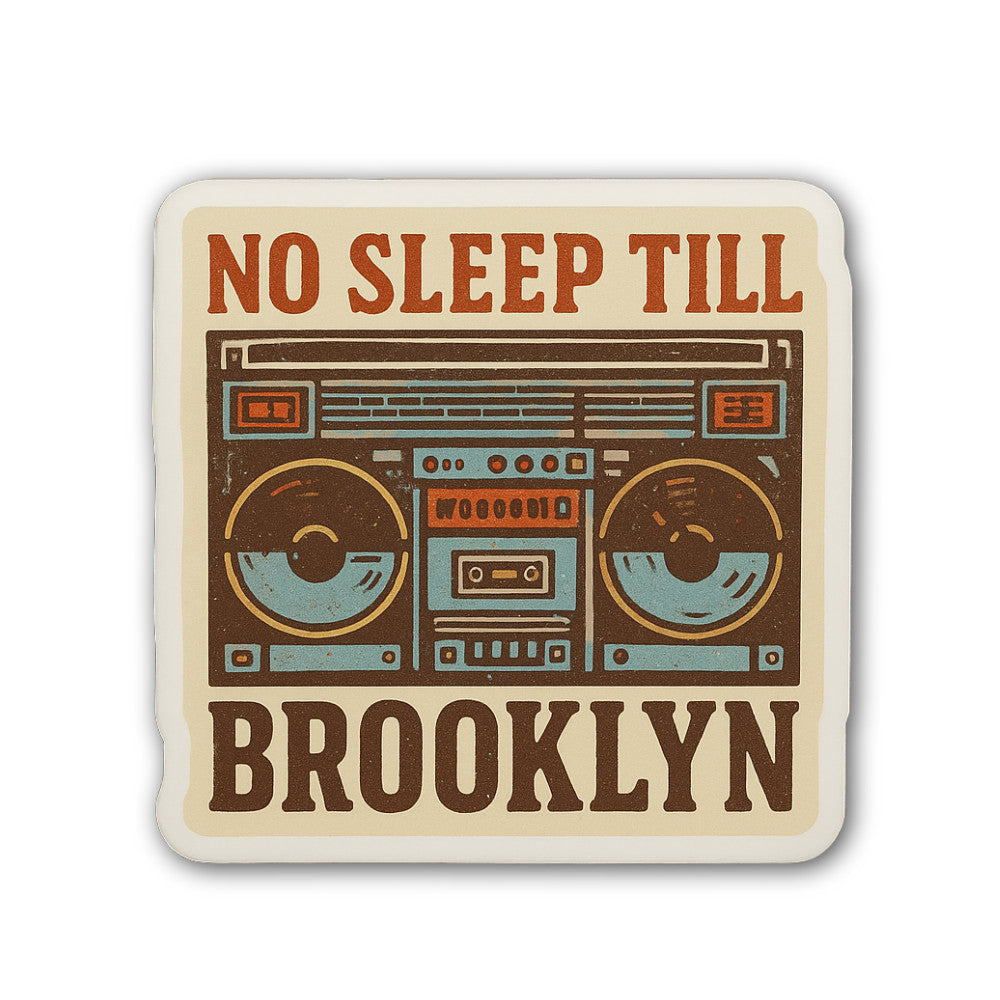 NO Sleep Till Sticker, Waterproof Vinyl Decal Sticker Indoor Or Outdoor 2 (Pieces) 3" and 5"
