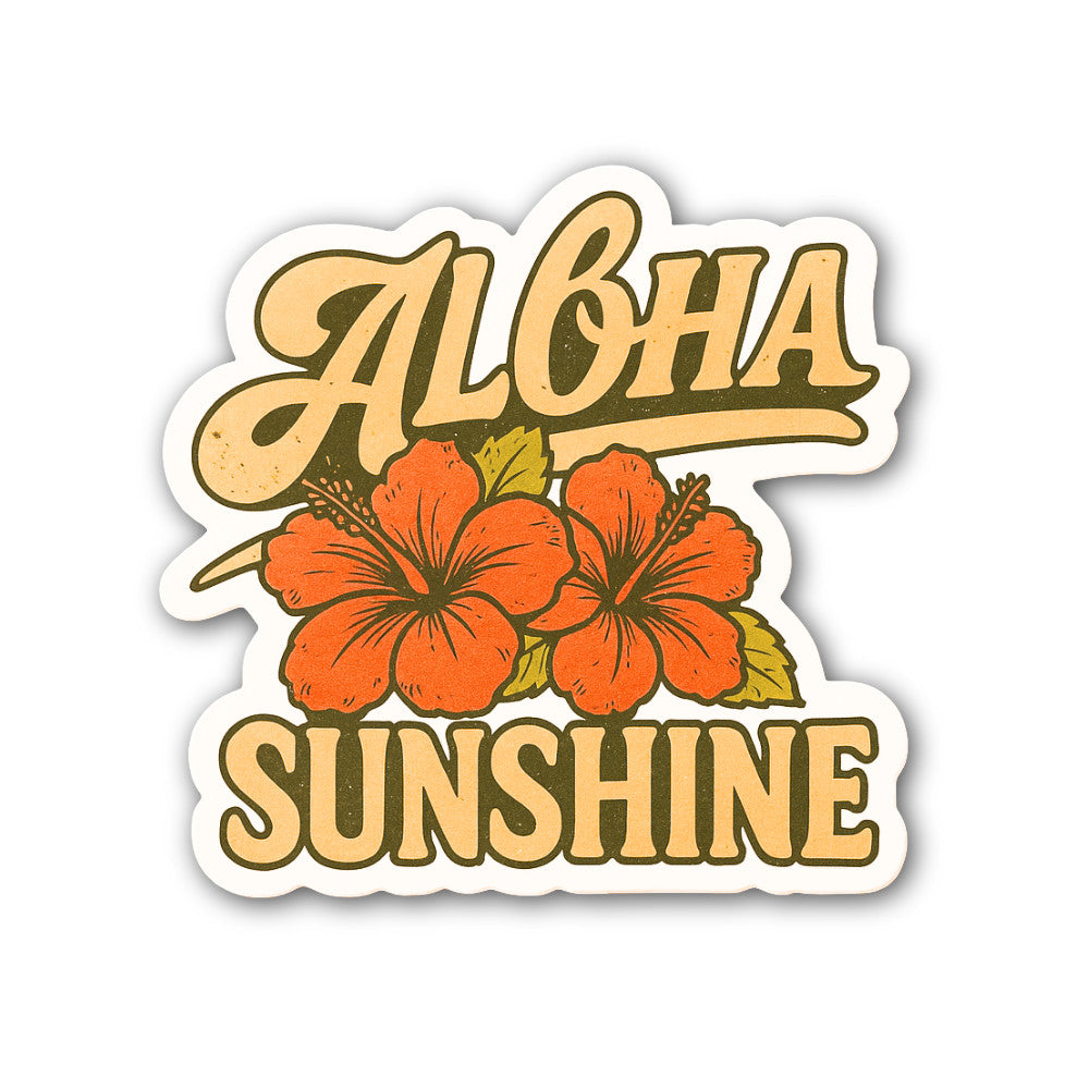 Sunshine Sticker, Waterproof Vinyl Decal Sticker Indoor Or Outdoor 2 (Pieces) 3" and 5"