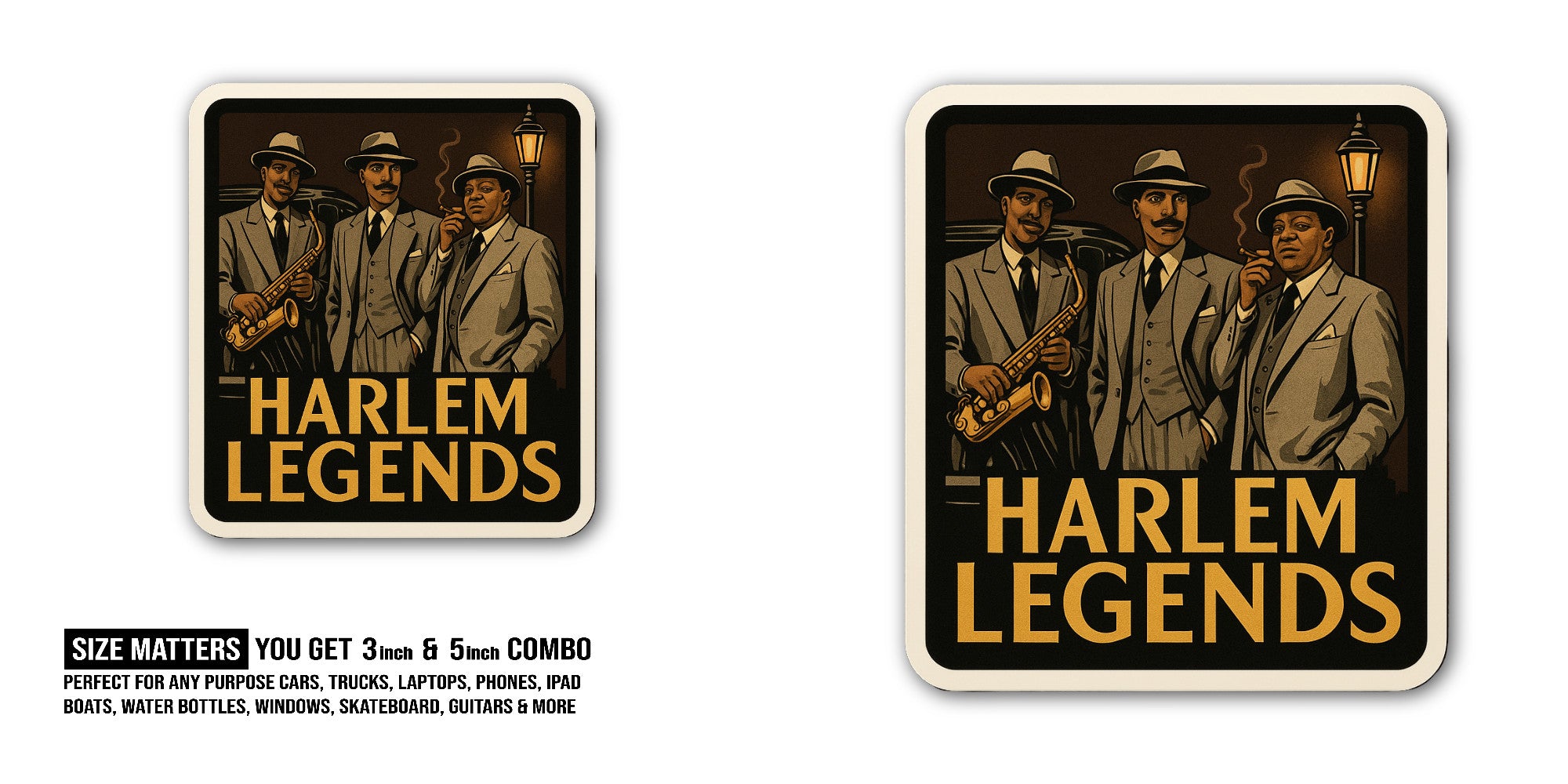 Legends Sticker, Waterproof Vinyl Decal Sticker Indoor Or Outdoor 2 (Pieces) 3" and 5"