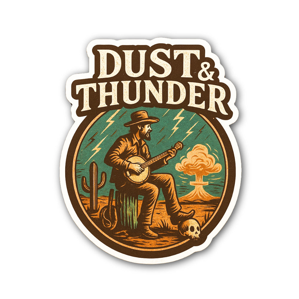 DUST& Thunder Sticker, Waterproof Vinyl Decal Sticker Indoor Or Outdoor 2 (Pieces) 3" and 5"