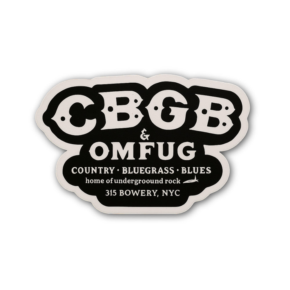 CBGB Omfug Country Sticker, Waterproof Vinyl Decal Sticker Indoor Or Outdoor 2 (Pieces) 3" and 5"