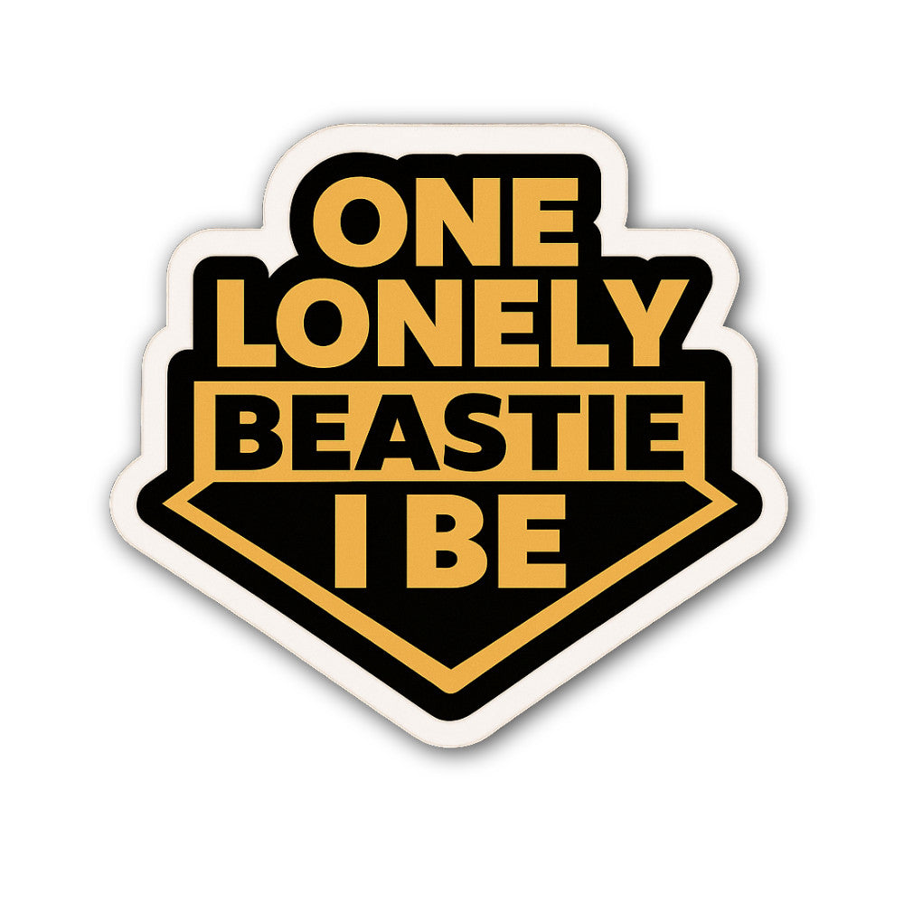 ONE Lonely Beastie I BE Sticker, Waterproof Vinyl Decal Sticker Indoor Or Outdoor 2 (Pieces) 3" and 5"