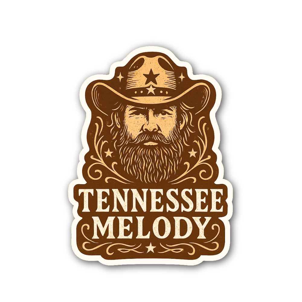 Tennessee Melody Sticker, Waterproof Vinyl Decal Sticker Indoor Or Outdoor 2 (Pieces) 3" and 5"
