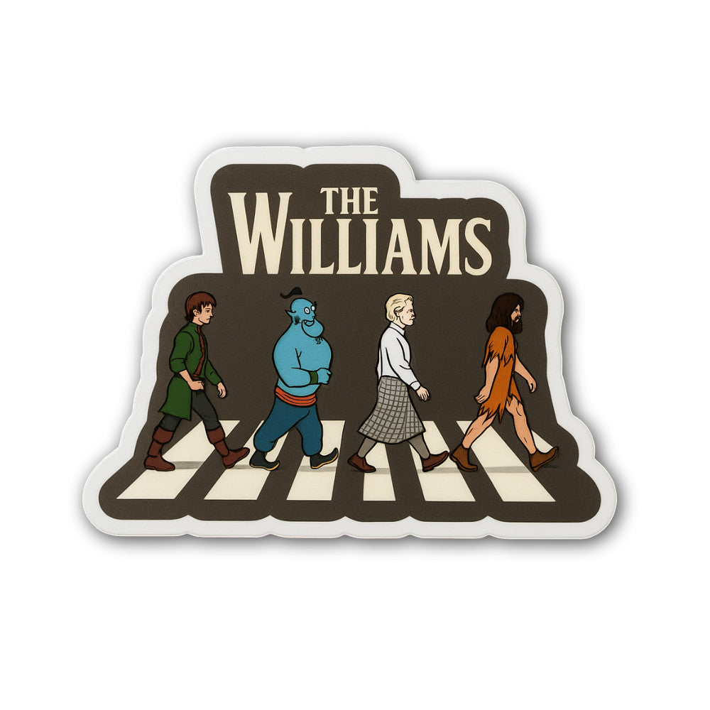 The W@illiams Sticker, Waterproof Vinyl Decal Sticker Indoor Or Outdoor 2 (Pieces) 3" and 5"