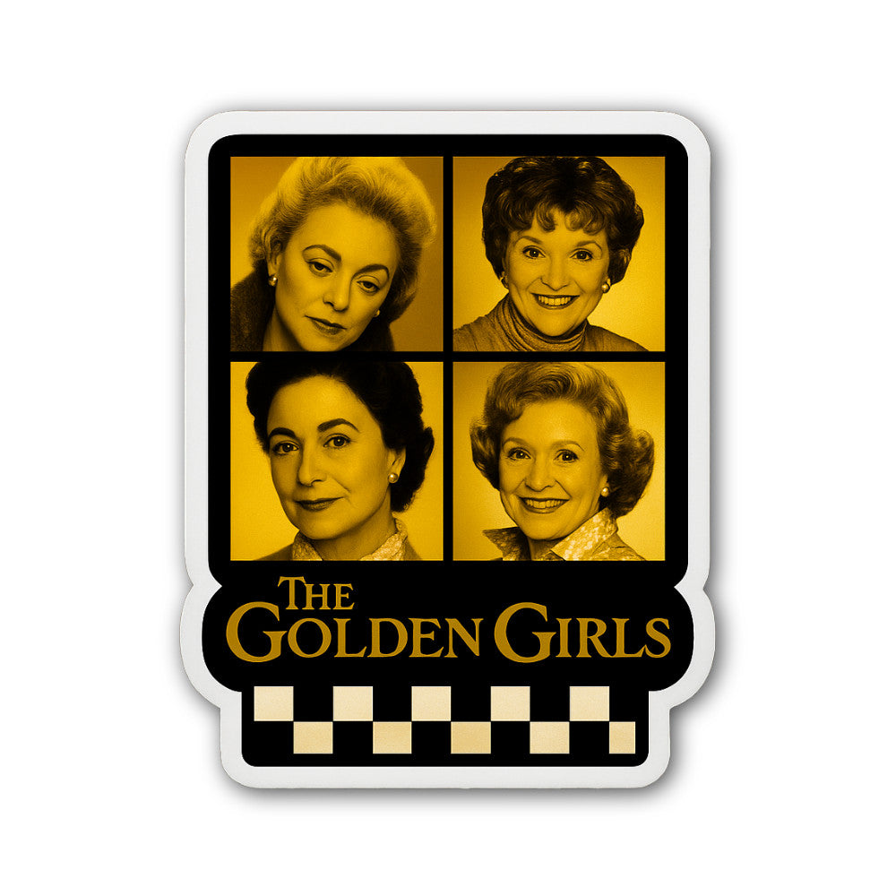 The G0LDEN Girls Sticker, Waterproof Vinyl Decal Sticker Indoor Or Outdoor 2 (Pieces) 3" and 5"
