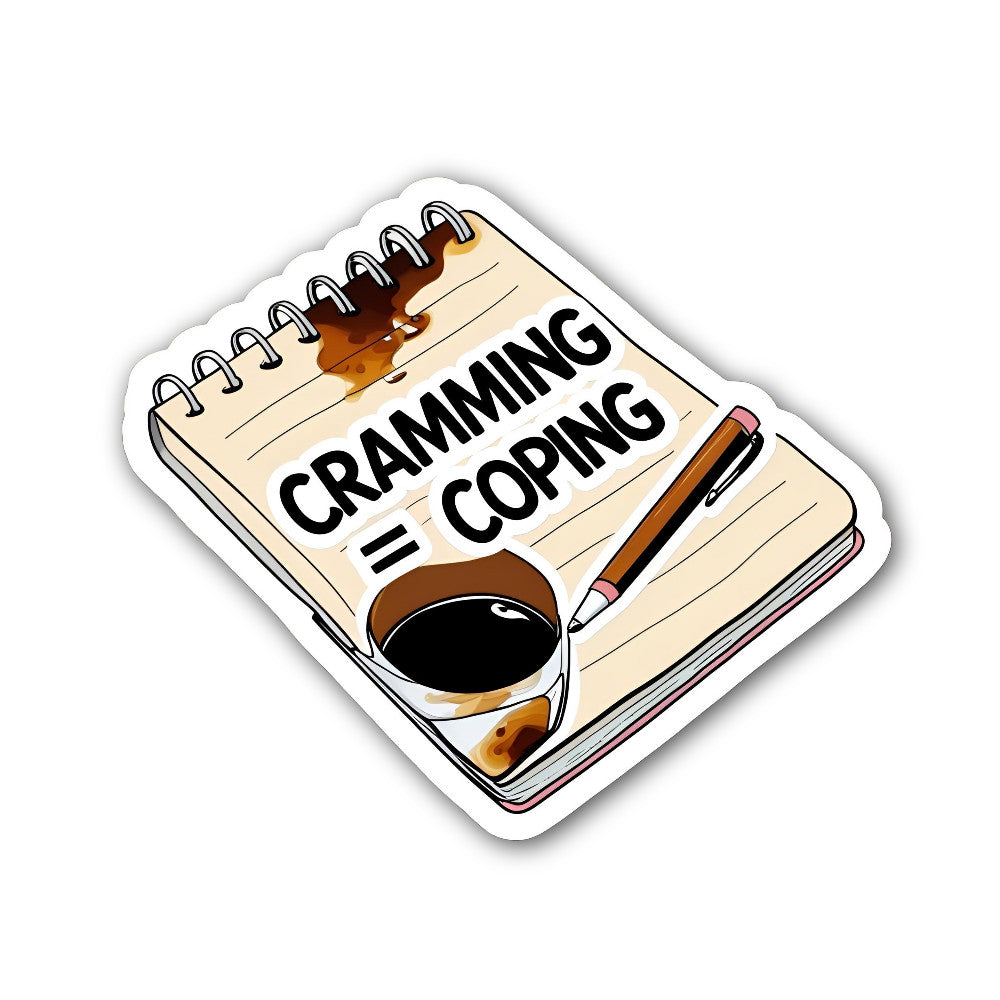 CRAMMING Coping Sticker, Waterproof Vinyl Decal Sticker Indoor Or Outdoor 2 (Pieces) 3" and 5"
