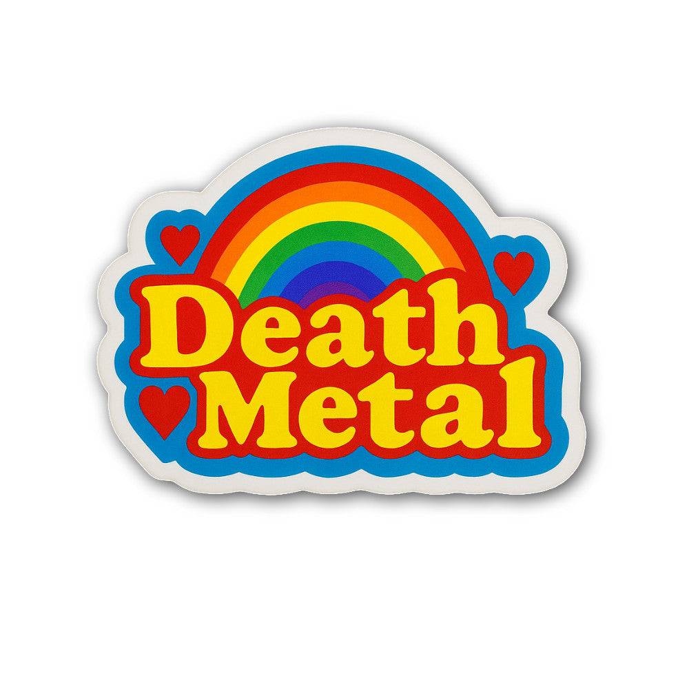 Death Metal Sticker, Waterproof Vinyl Decal Sticker Indoor Or Outdoor 2 (Pieces) 3" and 5"