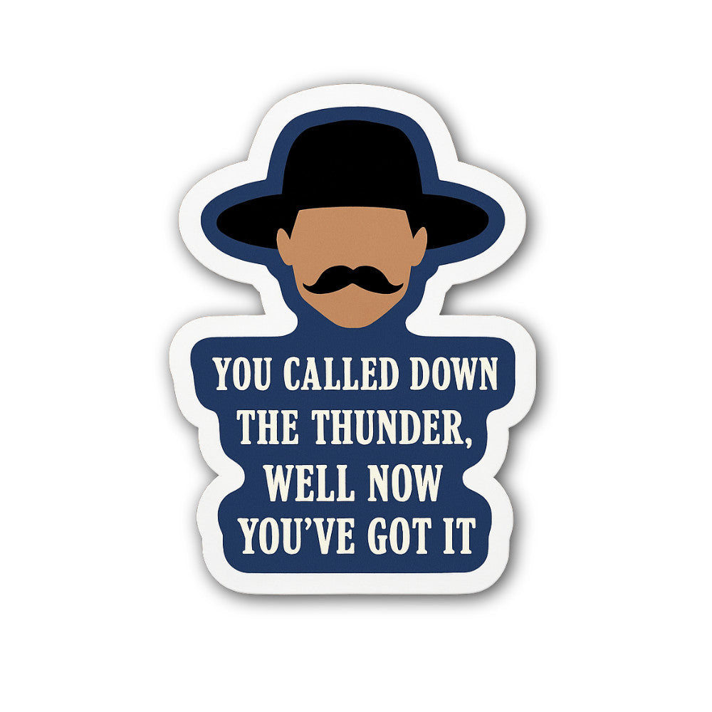 Thunder is Coming Sticker, Waterproof Vinyl Decal Sticker Indoor Or Outdoor 2 (Pieces) 3" and 5"