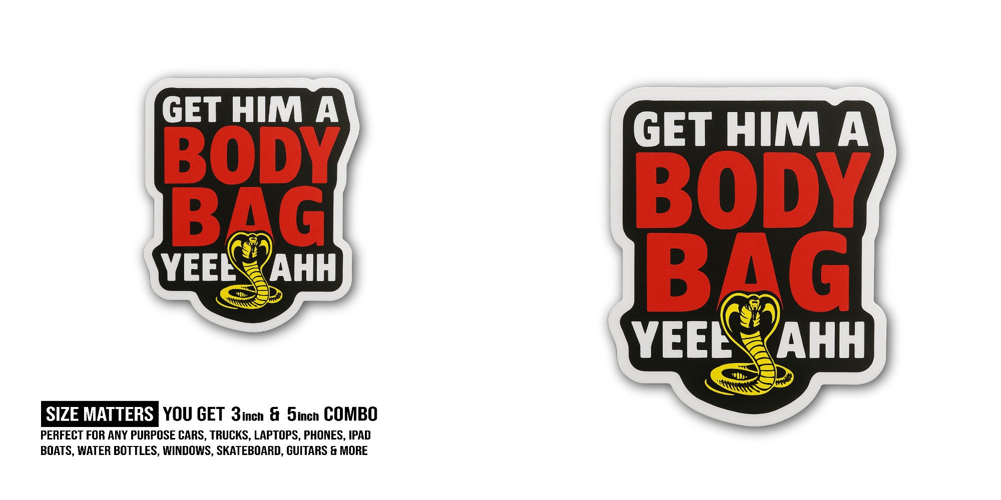 Santini Air Sticker, Waterproof Vinyl Decal Sticker Indoor Or Outdoor 2 (Pieces) 3" and 5"