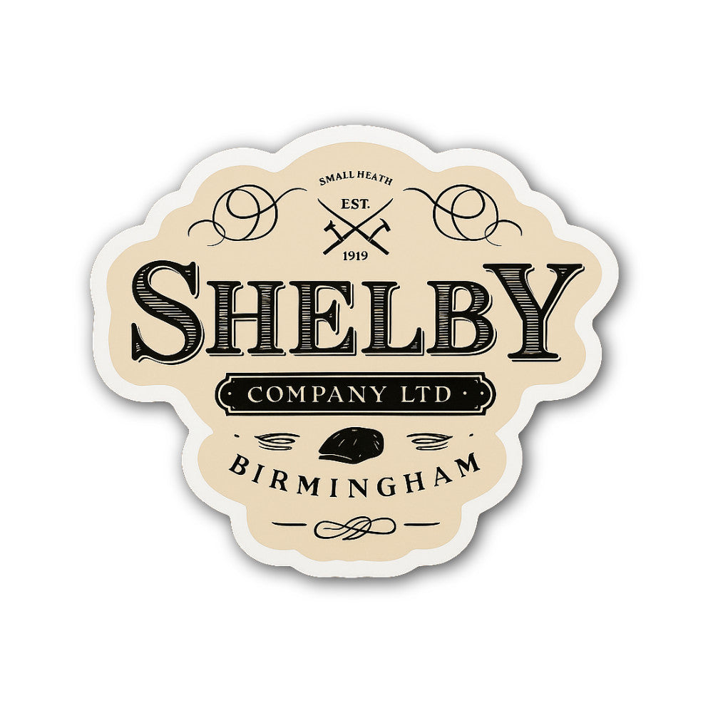 SH@ELBY Sticker, Waterproof Vinyl Decal Sticker Indoor Or Outdoor 2 (Pieces) 3" and 5"