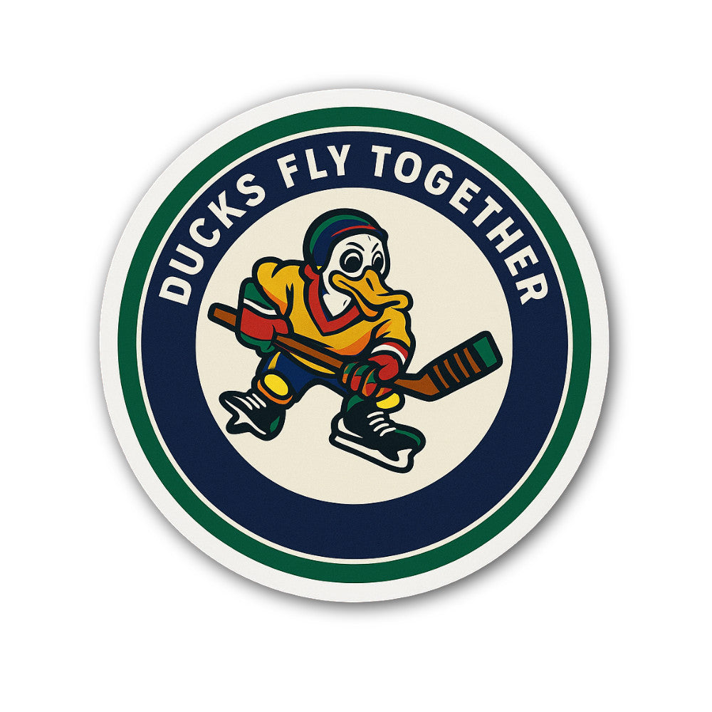 DU@CKS Fly TOGETHER Sticker, Waterproof Vinyl Decal Sticker Indoor Or Outdoor 2 (Pieces) 3" and 5"