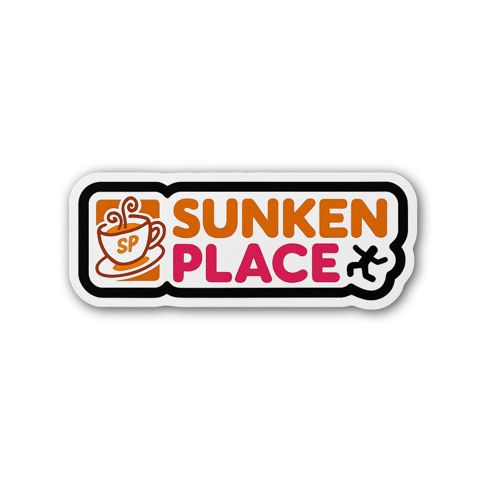 SUNKEN PLACE Sticker, Waterproof Vinyl Decal Sticker Indoor Or Outdoor 2 (Pieces) 3" and 5"