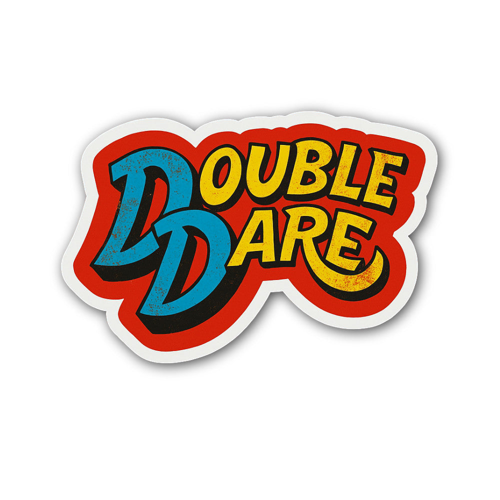 D0uble Dare Sticker, Waterproof Vinyl Decal Sticker Indoor Or Outdoor 2 (Pieces) 3" and 5"