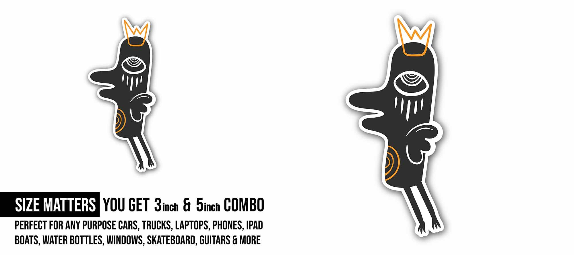 Little Goest Sticker, Waterproof Vinyl Decal Sticker Indoor Or Outdoor 2 (Pieces) 3" and 5"
