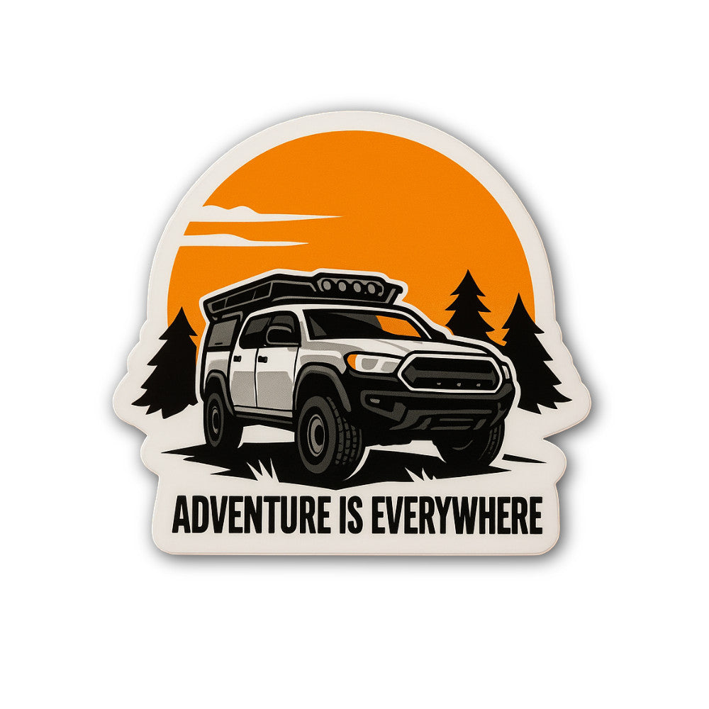 Adventure is Everywhere Sticker, Waterproof Vinyl Decal Sticker Indoor Or Outdoor 2 (Pieces) 3" and 5"