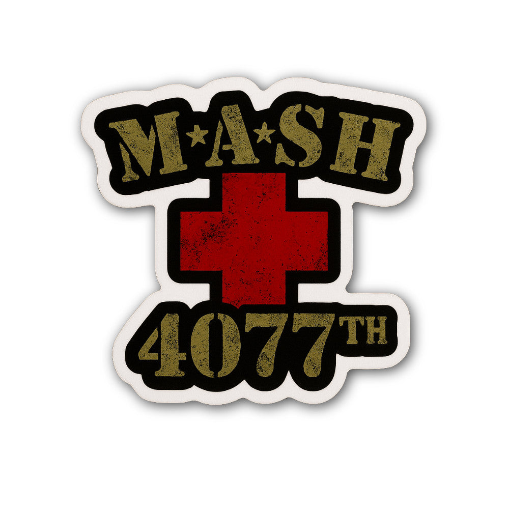 Mash 4077th  Sticker, Waterproof Vinyl Decal Sticker Indoor Or Outdoor 2 (Pieces) 3" and 5"