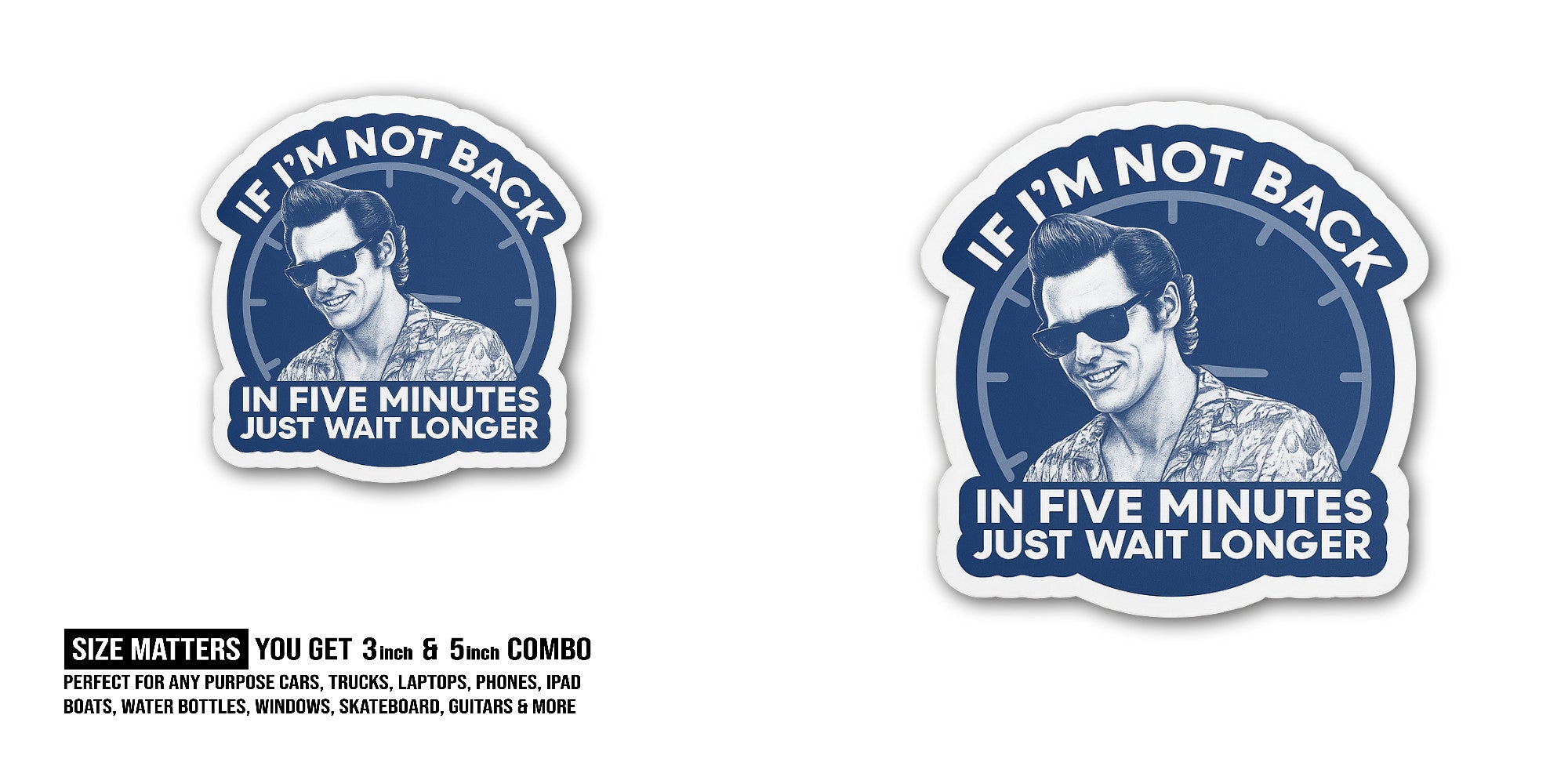 IF I'M NOT BACK Sticker, Waterproof Vinyl Decal Sticker Indoor Or Outdoor 2 (Pieces) 3" and 5"
