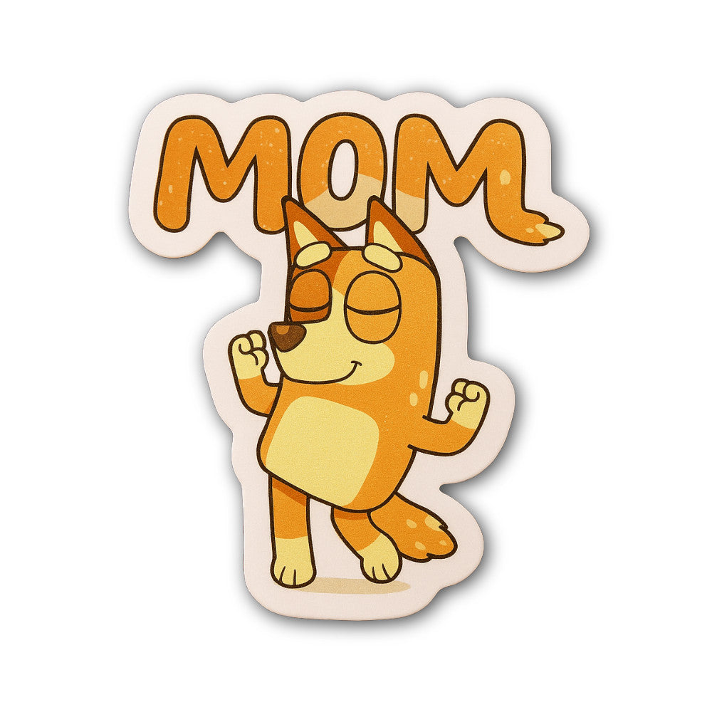 Cute Dancing Dog Sticker, Waterproof Vinyl Decal Sticker Indoor Or Outdoor 2 (Pieces) 3" and 5"